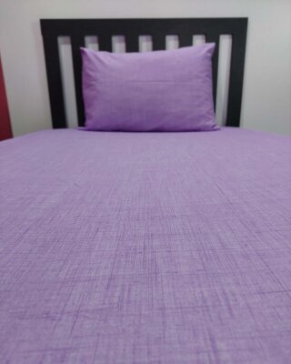 Lila Lastikli Çarşaf Seti Tek Kişilik | Kaymaz, Solmaya Dayanıklı (1)