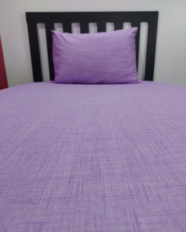 Lila Lastikli Çarşaf Seti Tek Kişilik | Kaymaz, Solmaya Dayanıklı - 2