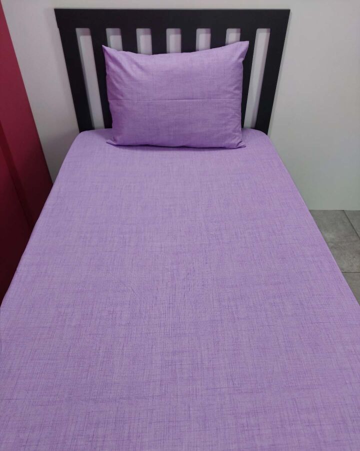 Lila Lastikli Çarşaf Seti Tek Kişilik | Kaymaz, Solmaya Dayanıklı - 5