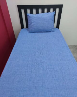 Mavi Fırça Lastikli Çarşaf Seti Tek Kişilik | Kaymaz Solmaya Dayanıklı - 5