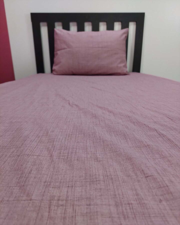 Mürdüm Fırça Lastikli Çarşaf Seti Tek Kişilik | Kaymaz Solmaya Dayanıklı  - 2