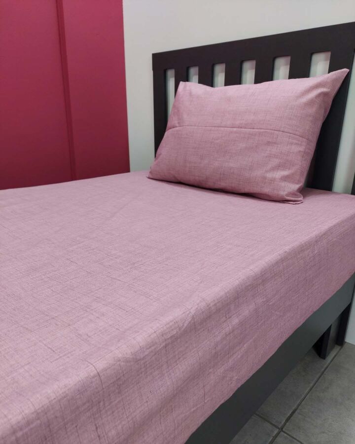 Mürdüm Fırça Lastikli Çarşaf Seti Tek Kişilik | Kaymaz Solmaya Dayanıklı  - 4