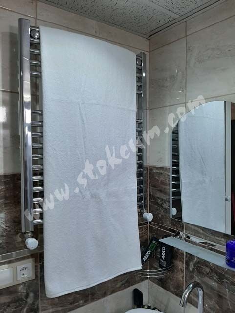 6'lı Otel Banyo Havlusu Beyaz 90x145 cm | Büyük Boy %100 Pamuk Kalın Vücut Havlusu - 2