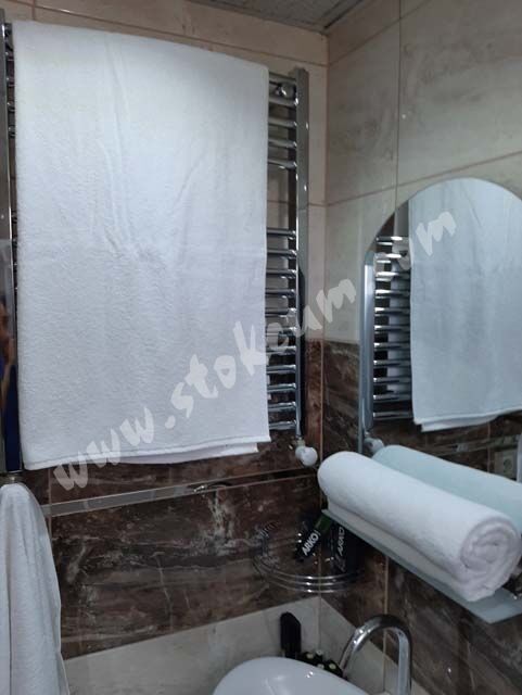 6'lı Otel Banyo Havlusu Beyaz 90x145 cm | Büyük Boy %100 Pamuk Kalın Vücut Havlusu - 1