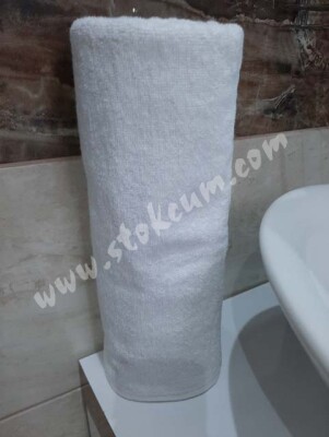 6'lı Otel Banyo Havlusu Beyaz 90x145 cm | Büyük Boy %100 Pamuk Kalın Vücut Havlusu - 7