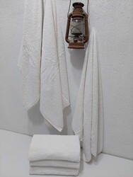 Mef Collection - Otel Banyo Havlusu Orta Boy Beyaz 70X140 cm 6 ad. 