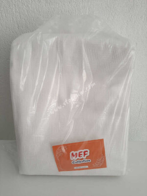 4'lü Otel Pikesi Çift Kişilik Beyaz 200x230 cm | Dama Desenli Pamuklu Dayanıklı Yatak Örtüsü - 4