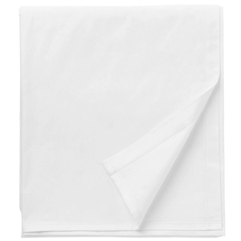 Otel Tipi Çarşaf 4'lü Set Beyaz 180x235 cm | Lastiksiz Ekonomik Tek Kişilik Çarşaf - 3