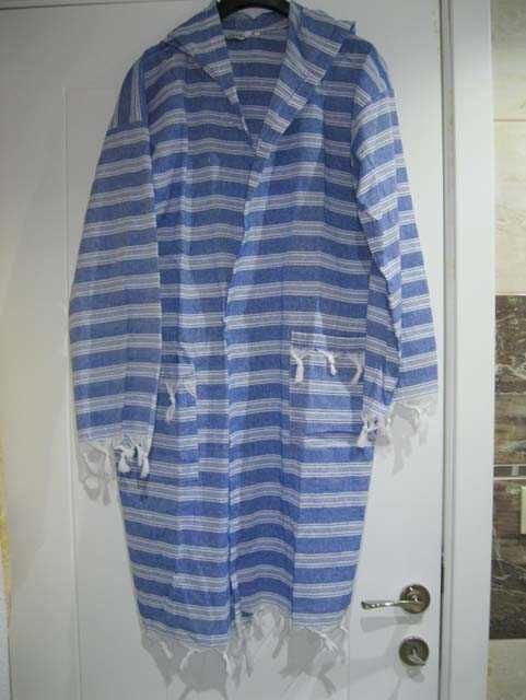 Saraylı Peştemal Bornoz Kapşonlu - 2