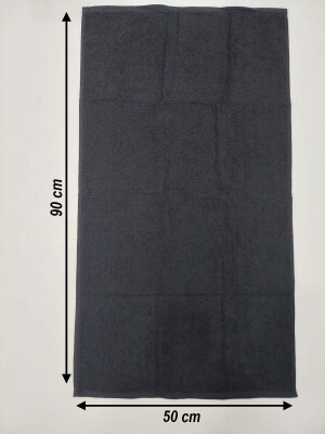 Siyah Kuaför Havlusu 3'lü Set 50x90 | Berber ve Sporcu Baş Havlusu | Hızlı Kurur - 3