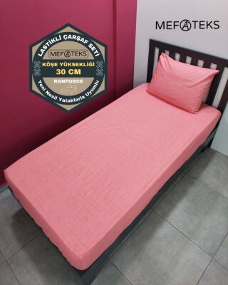 Somon Lastikli Çarşaf Seti Tek Kişilik | Kaymaz, Solmaya Dayanıklı 