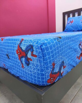 Spiderman Baskılı Lastikli Çarşaf Seti Tek Kişilik | Kaymaz, Solmaya Dayanıklı - 3
