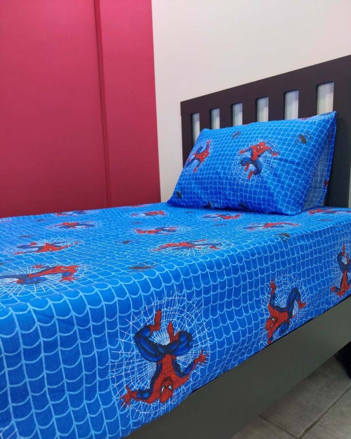 Spiderman Baskılı Lastikli Çarşaf Seti Tek Kişilik | Kaymaz, Solmaya Dayanıklı - 4