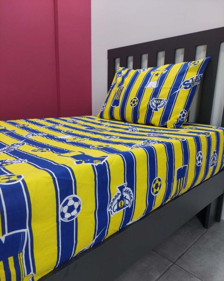 Takım Fb Baskılı Lastikli Çarşaf Seti Tek Kişilik | Kaymaz, Solmaya Dayanıklı - 4