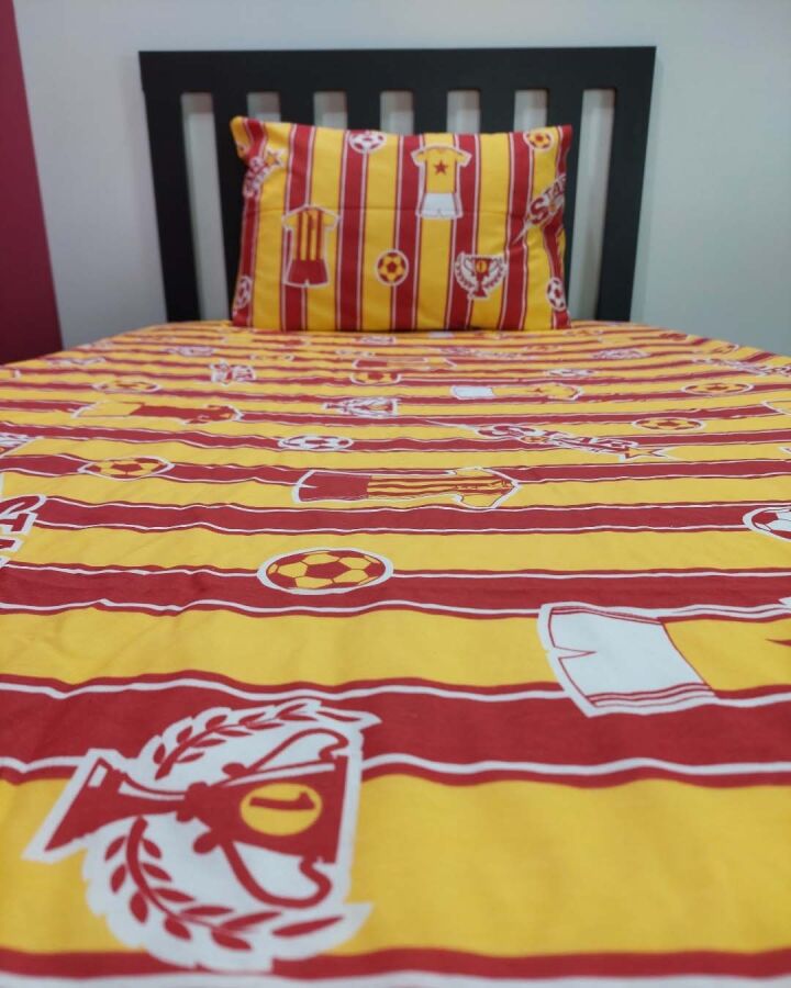 Takım Gs Baskılı Lastikli Çarşaf Seti Tek Kişilik | Kaymaz, Solmaya Dayanıklı - 2