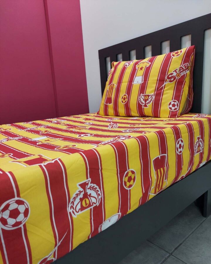 Takım Gs Baskılı Lastikli Çarşaf Seti Tek Kişilik | Kaymaz, Solmaya Dayanıklı - 4