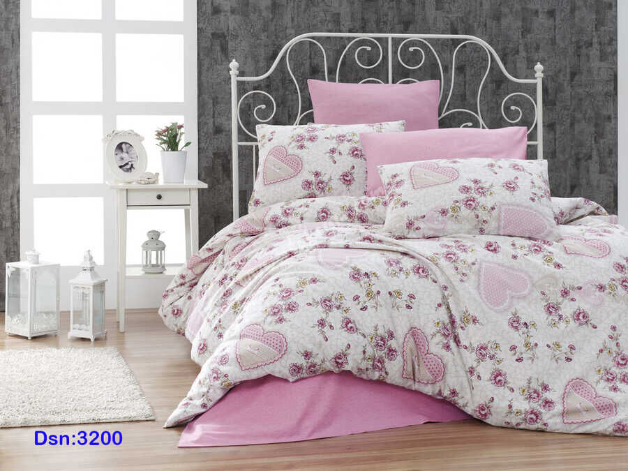 Çift Kişilik Nevresim Takımı 200x220 cm | Pamuklu Basic Yatak Örtüsü Seti - 6