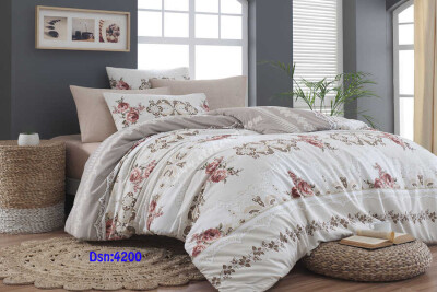 Çift Kişilik Nevresim Takımı 200x220 cm | Pamuklu Basic Yatak Örtüsü Seti - 9