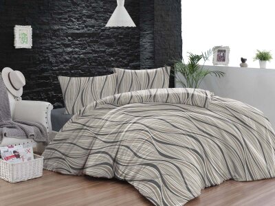 Tek Kişilik Nevresim Takımı 5247 Gri 160x220 | Pamuklu Basic Yumuşak Genç Odası Seti 