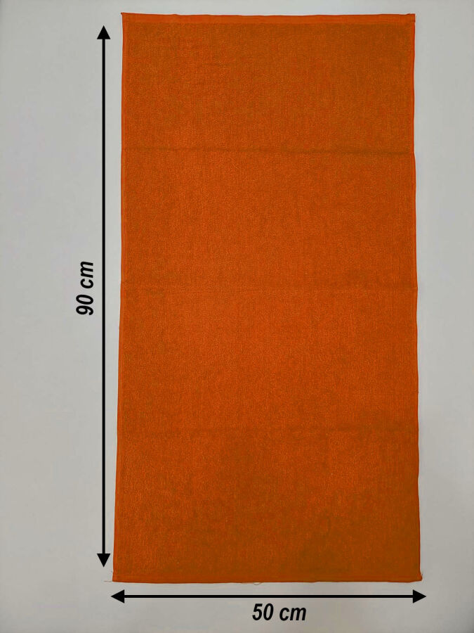 Turuncu Kuaför Havlusu 3'lü Set 50x90 cm | Berber, Sporcu, Baş Havlusu | Hızlı Kurur - 3