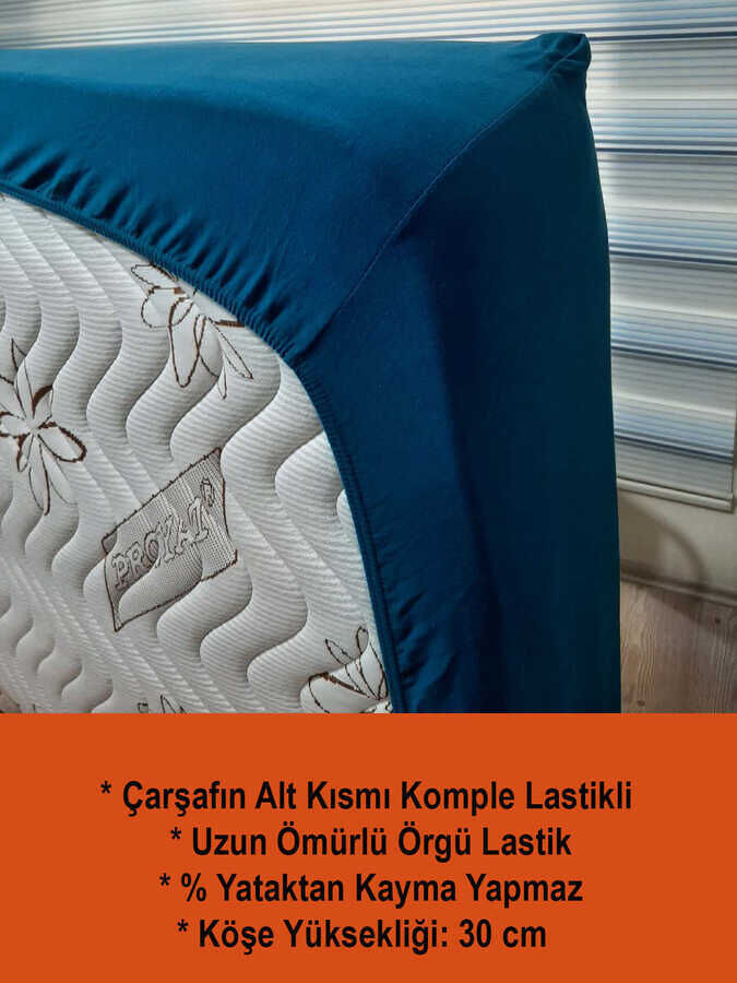 Penye Lastikli Çarşaf Çift Kişilik İhraç Fazlası - 2