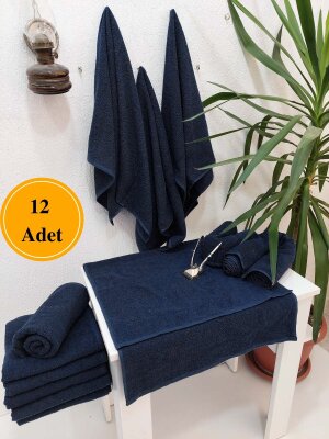12'li Kuaför Berber Havlusu 50x90 cm | Profesyonel Saç Havlusu Ekonomik Set - 41