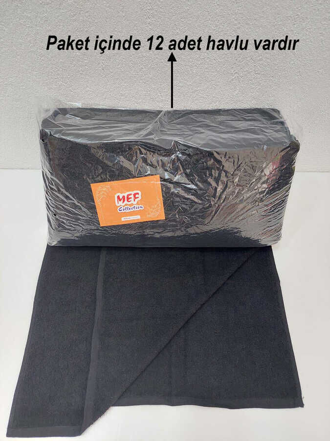 12'li Kuaför Berber Havlusu 50x90 cm | Profesyonel Saç Havlusu Ekonomik Set - 10
