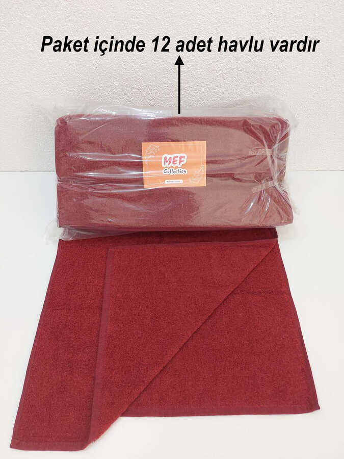 12'li Kuaför Berber Havlusu 50x90 cm | Profesyonel Saç Havlusu Ekonomik Set - 30