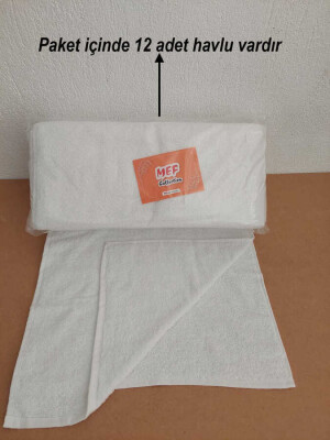 12'li Kuaför Berber Havlusu 50x90 cm | Profesyonel Saç Havlusu Ekonomik Set - 35