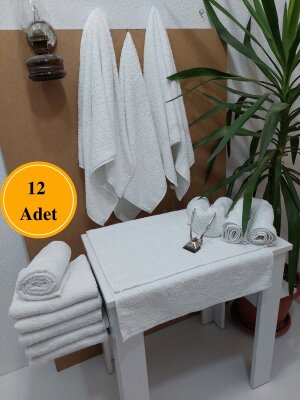 12'li Kuaför Berber Havlusu 50x90 cm | Profesyonel Saç Havlusu Ekonomik Set - 31