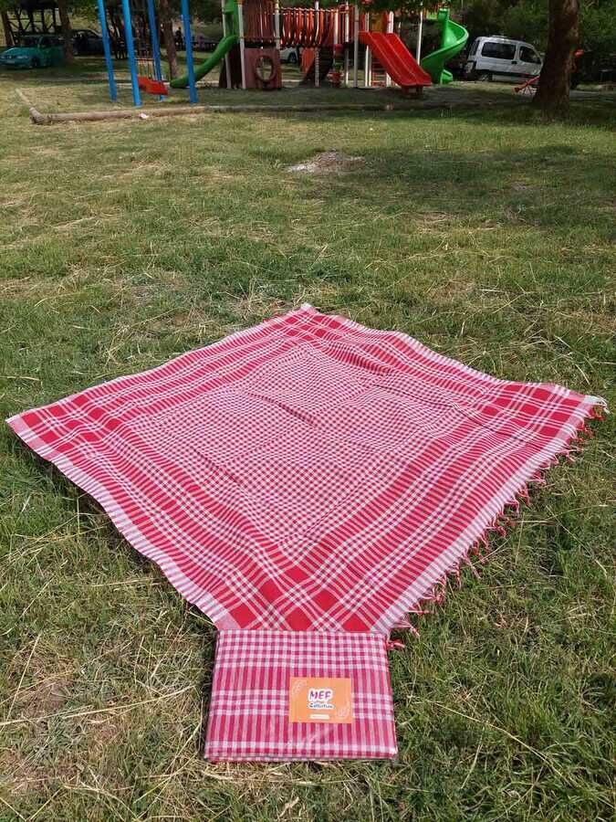 2'li Çok Amaçlı Pötikare Örtü 150x150 cm | Sofra Bezi, Piknik, Masa Örtüsü Seti - 8