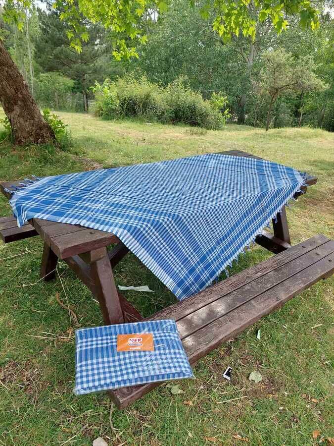 2'li Çok Amaçlı Pötikare Örtü 150x150 cm | Sofra Bezi, Piknik, Masa Örtüsü Seti - 11