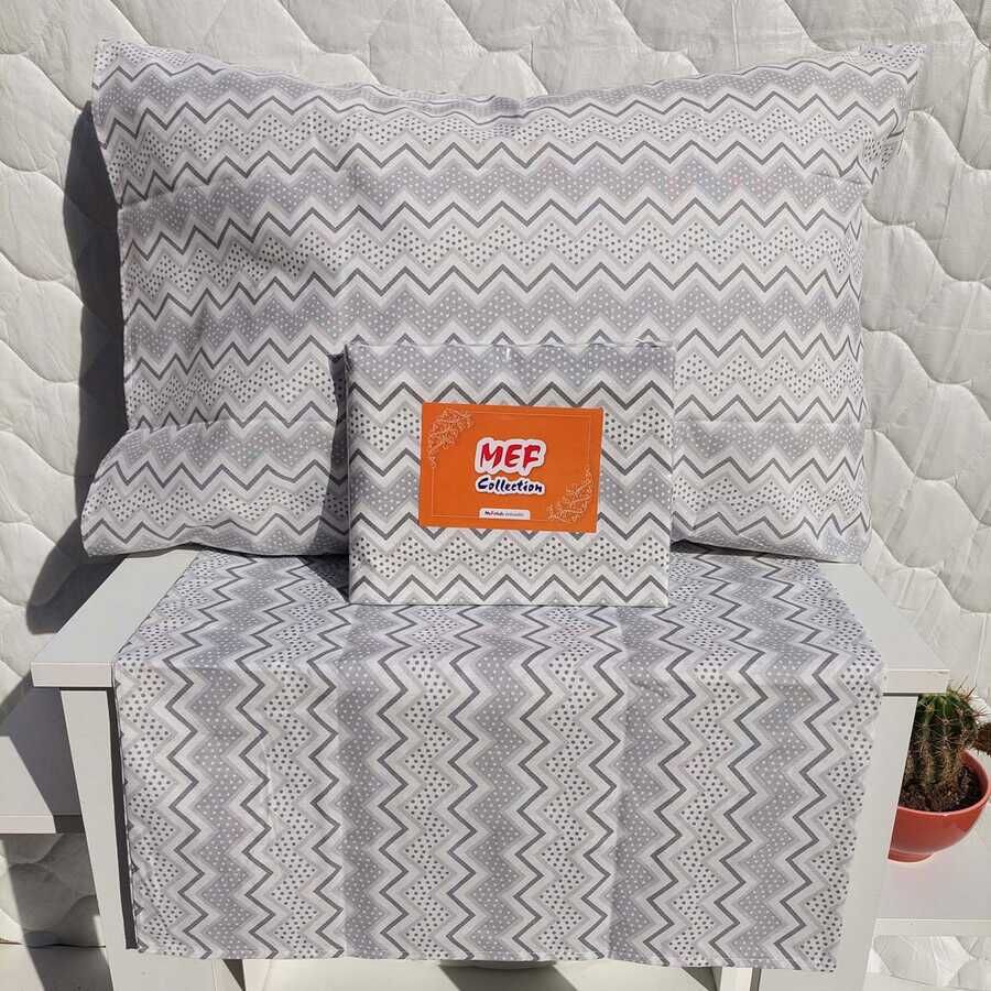 Dokuma Yastık Kılıfı 2'li Set 50x70 cm | Zigzak Kapaklı Pamuklu Dekoratif Kılıf - 2