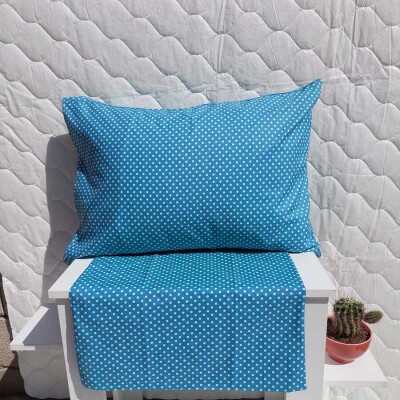 Dokuma Yastık Kılıfı 2'li Set 50x70 cm | Puantiyeli Kapaklı Pamuklu Dekoratif Kılıf