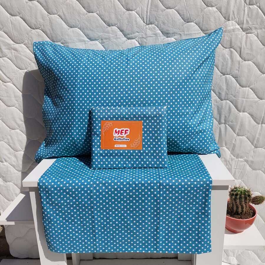 Dokuma Yastık Kılıfı 2'li Set 50x70 cm | Puantiyeli Kapaklı Pamuklu Dekoratif Kılıf - 2