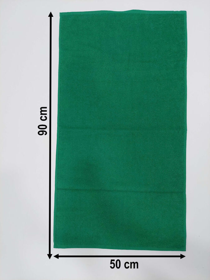 Yeşil Kuaför Havlusu 3'lü Set 50x90 | Berber ve Sporcu Baş Havlusu | Hızlı Kurur - 3